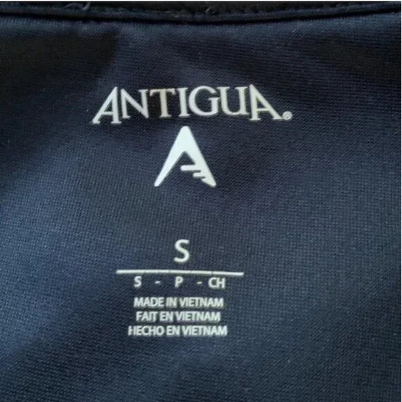 Antigua Men's Full Zip Fleece Navy Blue and Gray Jacket Size Small - Picture 7 of 8